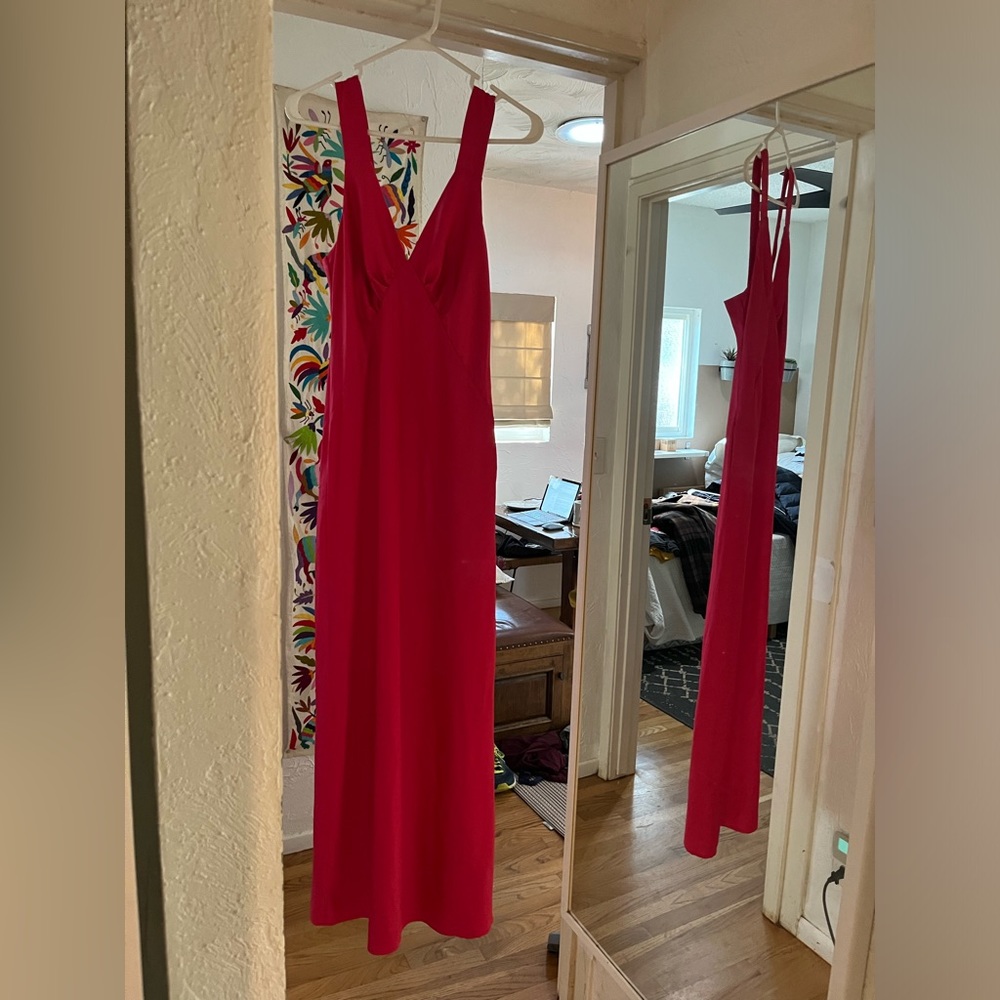 Hot pink maxi dress